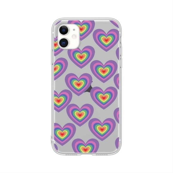 Rainbow Mini Hearts iPhone 12 Pro Max Case 💜 - Picture 1 of 17